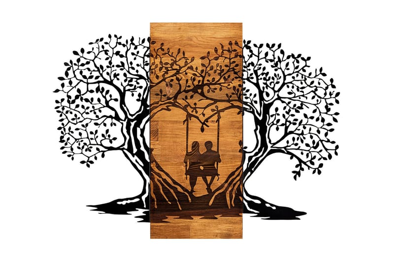 Eva Veggdekor, Svart/Valnøtt