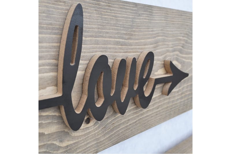 Evila Veggdekorasjon Love Live Laugh ' - Innredning - Veggdekorasjon - Skilt - Metallskilt