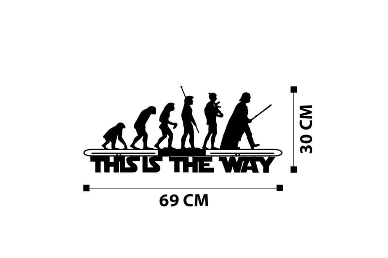 Evolution Veggdekor - Svart - Innredning - Veggdekorasjon - Skilt - Metallskilt