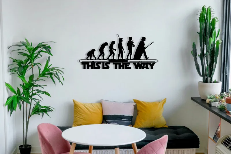 Evolution Veggdekor - Svart - Innredning - Veggdekorasjon - Skilt - Metallskilt