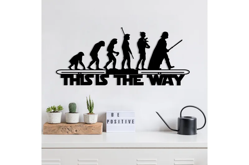 Evolution Veggdekor - Svart - Innredning - Veggdekorasjon - Skilt - Metallskilt