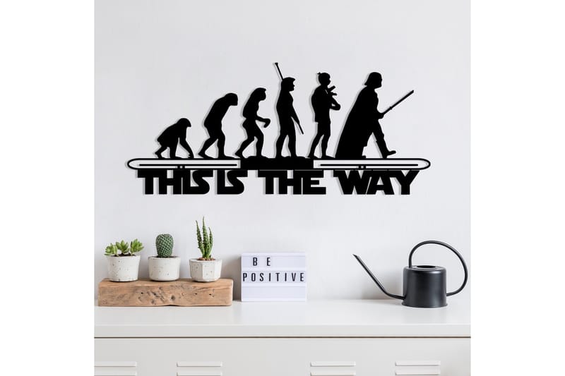 Evolution Veggdekor - Svart - Innredning - Veggdekorasjon - Skilt - Metallskilt
