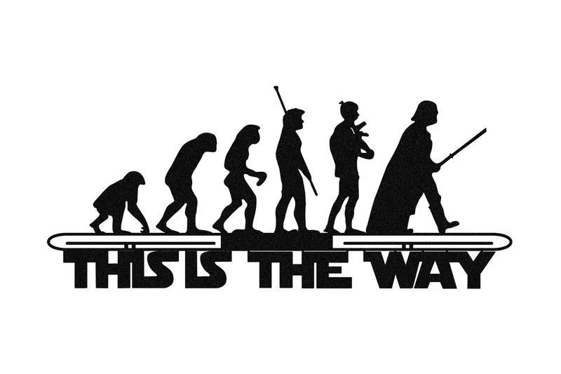 Evolution Veggdekor - Svart - Innredning - Veggdekorasjon - Skilt - Metallskilt