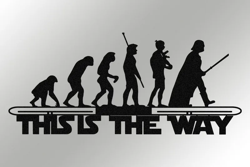 Evolution Veggdekor - Svart - Innredning - Veggdekorasjon - Skilt - Metallskilt