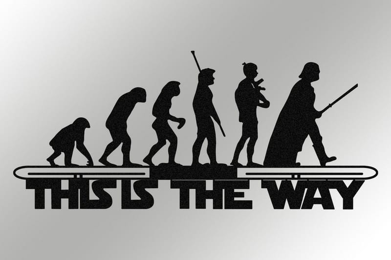 Evolution Veggdekor - Svart - Innredning - Veggdekorasjon - Skilt - Metallskilt