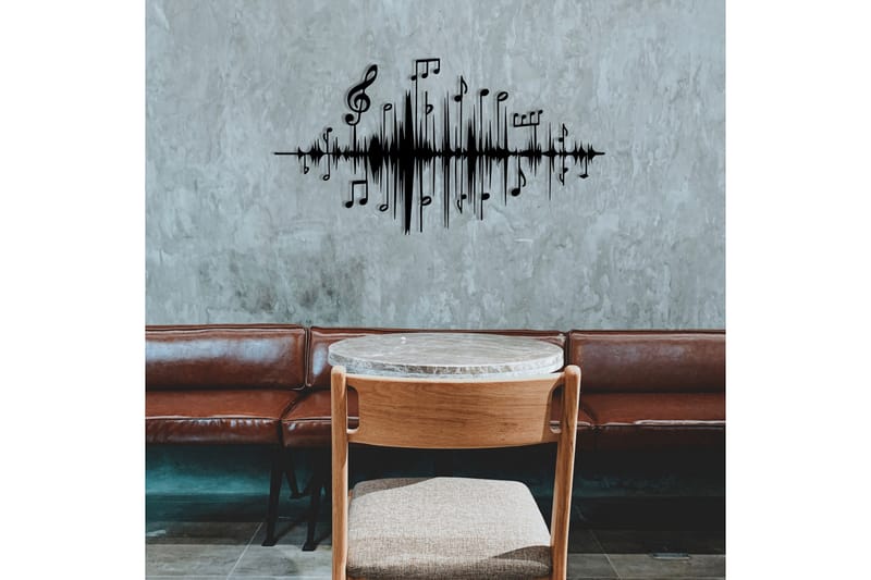 Feel the Music Veggdekor - Svart - Innredning - Veggdekorasjon - Skilt - Metallskilt