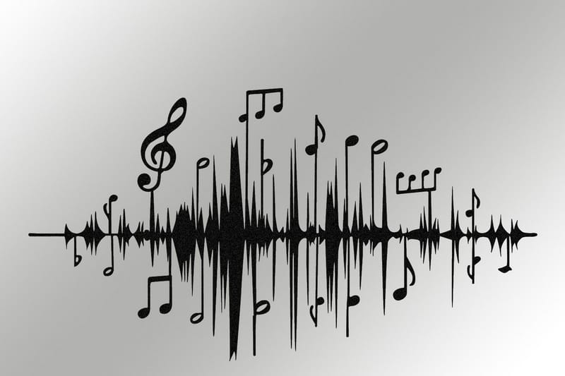 Feel the Music Veggdekor - Svart - Innredning - Veggdekorasjon - Skilt - Metallskilt