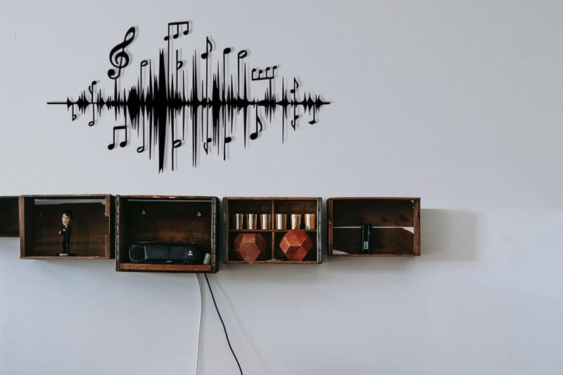 Feel the Music Veggdekor - Svart - Innredning - Veggdekorasjon - Skilt - Metallskilt