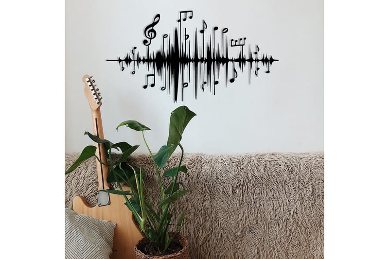 Feel the Music Veggdekor - Svart - Innredning - Veggdekorasjon - Skilt - Metallskilt