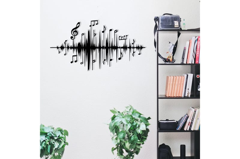 Feel the Music Veggdekor - Svart - Innredning - Veggdekorasjon - Skilt - Metallskilt