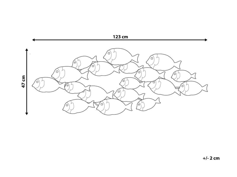 Fermium Veggdekorasjon 123 cm - Grønn - Metallskilt