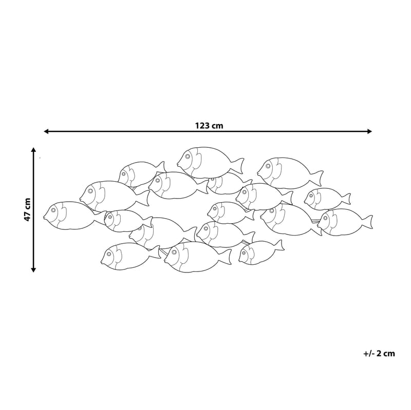 Fermium Veggdekorasjon 123 cm - Grønn - Metallskilt