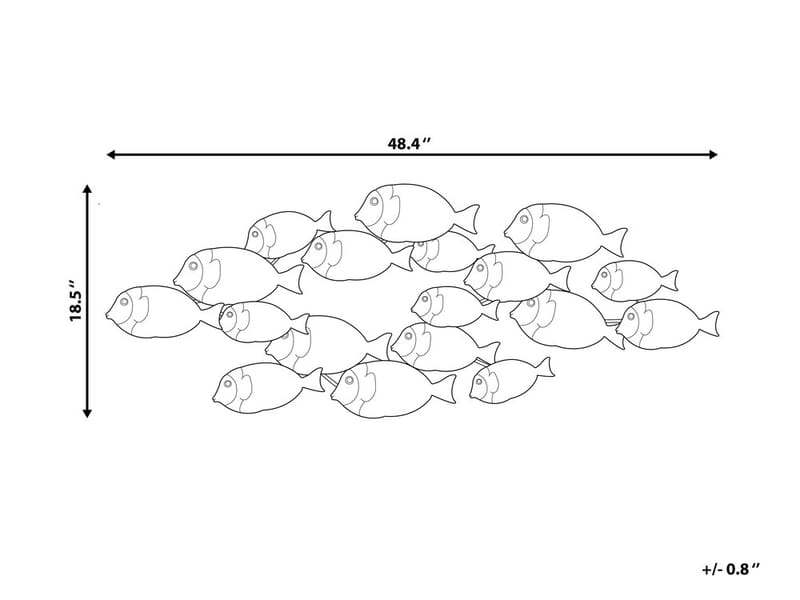 Fermium Veggdekorasjon 123 cm - Grønn - Metallskilt