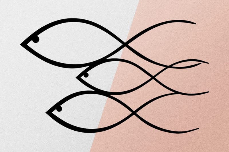 Fish Veggdekor - Svart - Innredning - Veggdekorasjon - Skilt - Metallskilt