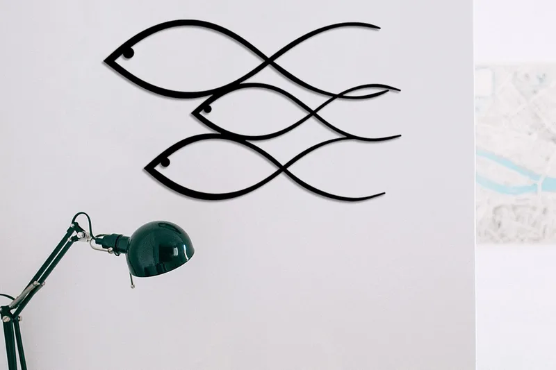 Fish Veggdekor, Svart