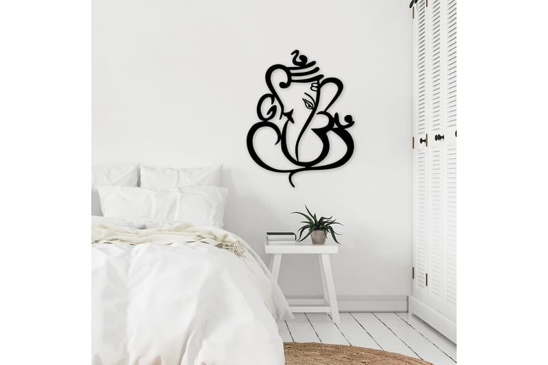 Ganesha Veggdekor - Svart - Innredning - Veggdekorasjon - Skilt - Metallskilt