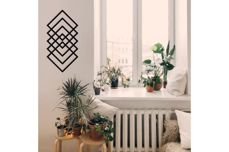 Geometry Veggdekor - Svart - Innredning - Veggdekorasjon - Skilt - Metallskilt