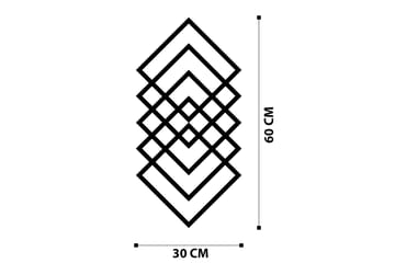 Geometry Veggdekor - Svart - Innredning - Veggdekorasjon - Skilt - Metallskilt