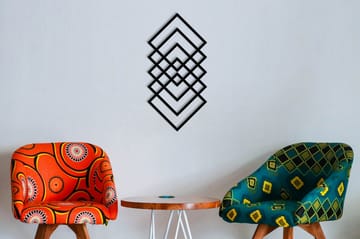 Geometry Veggdekor - Svart - Innredning - Veggdekorasjon - Skilt - Metallskilt