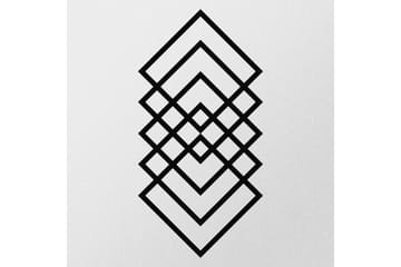 Geometry Veggdekor - Svart - Innredning - Veggdekorasjon - Skilt - Metallskilt