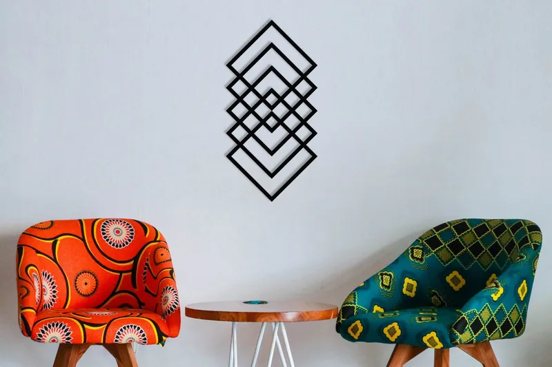 Geometry Veggdekor, Svart