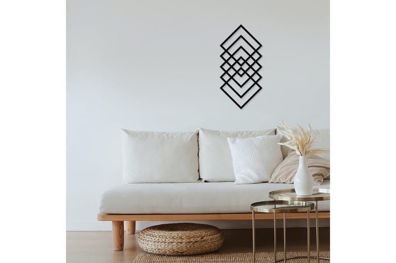 Geometry Veggdekor - Svart - Innredning - Veggdekorasjon - Skilt - Metallskilt
