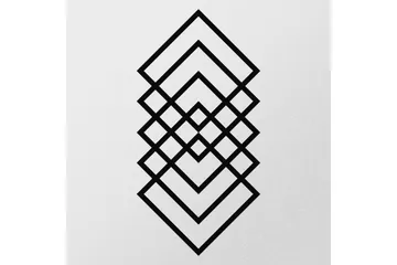 Geometry Veggdekor - Svart - Innredning - Veggdekorasjon - Skilt - Metallskilt