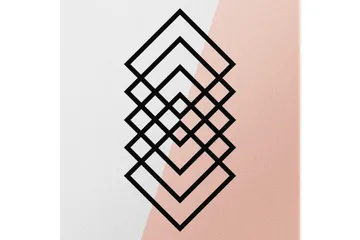 Geometry Veggdekor - Svart - Innredning - Veggdekorasjon - Skilt - Metallskilt