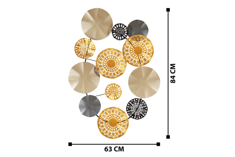 Gold Veggdekor - Flerfarget - Innredning - Veggdekorasjon - Skilt - Metallskilt