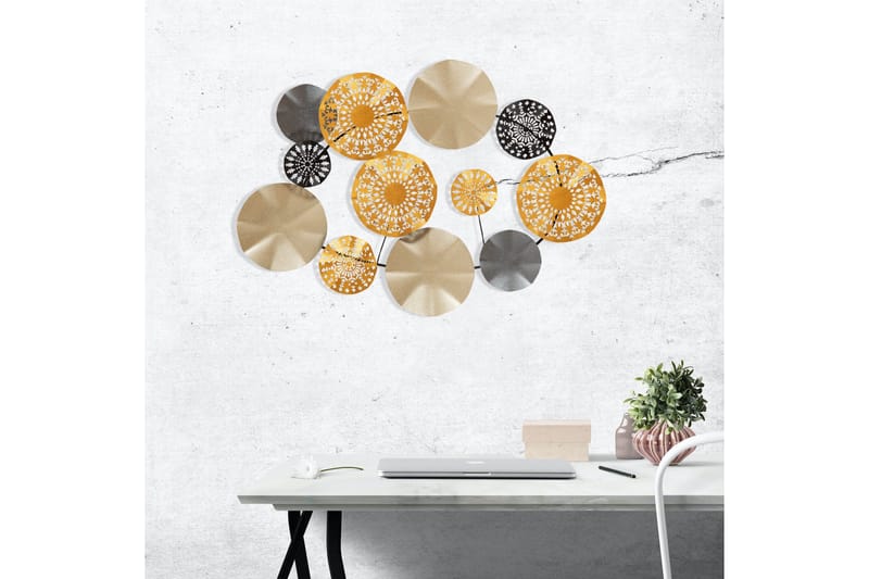 Gold Veggdekor - Flerfarget - Innredning - Veggdekorasjon - Skilt - Metallskilt