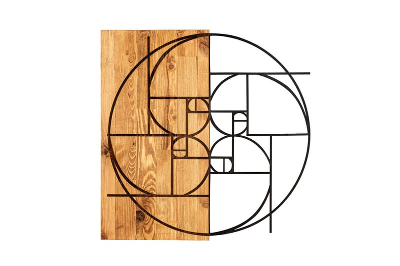 Golden Veggdekor, Svart/Valnøtt