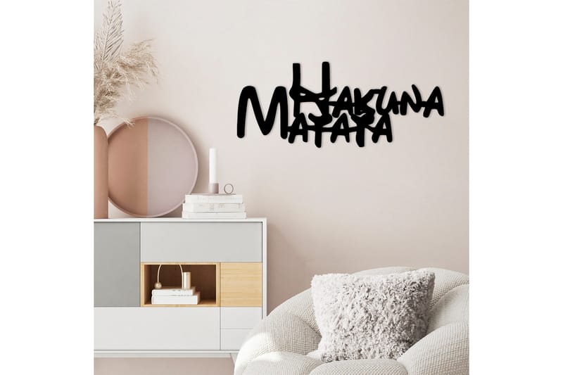 Hakuna Matata 5 Veggdekor - Svart - Innredning - Veggdekorasjon - Skilt - Metallskilt