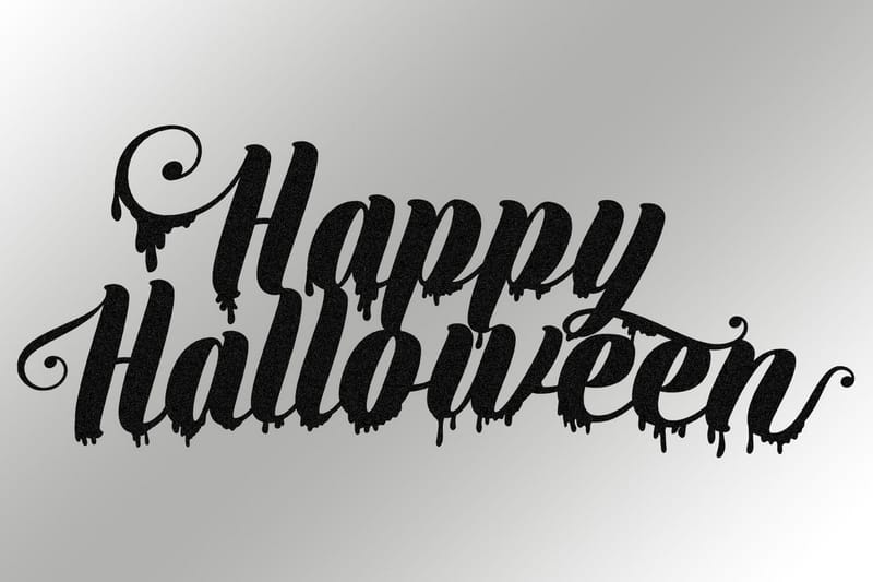 Halloween 10 Veggdekor - Svart - Innredning - Veggdekorasjon - Skilt - Metallskilt