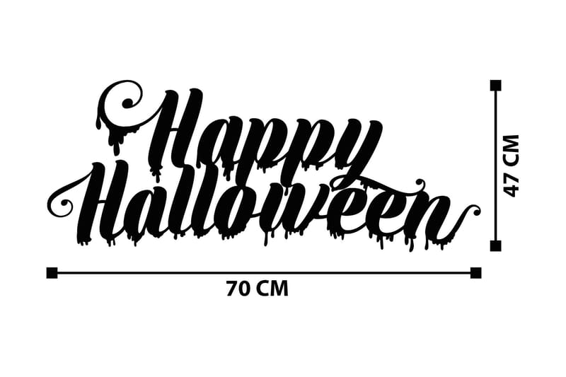 Halloween 10 Veggdekor - Svart - Innredning - Veggdekorasjon - Skilt - Metallskilt
