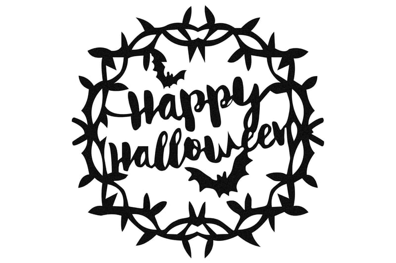 Halloween 11 Veggdekor - Svart - Innredning - Veggdekorasjon - Skilt - Metallskilt