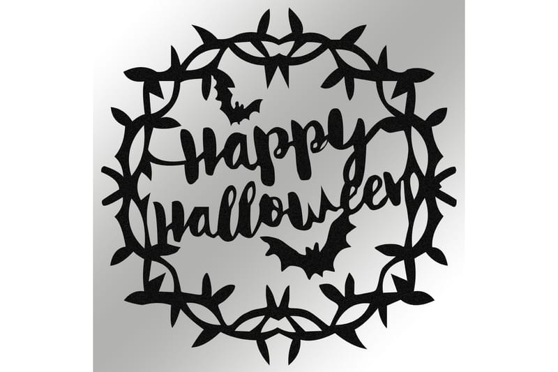 Halloween 11 Veggdekor - Svart - Innredning - Veggdekorasjon - Skilt - Metallskilt