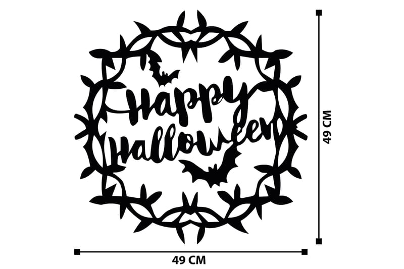 Halloween 11 Veggdekor - Svart - Innredning - Veggdekorasjon - Skilt - Metallskilt