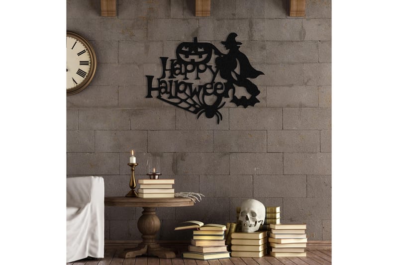 Halloween 16 Veggdekor - Svart - Innredning - Veggdekorasjon - Skilt - Metallskilt