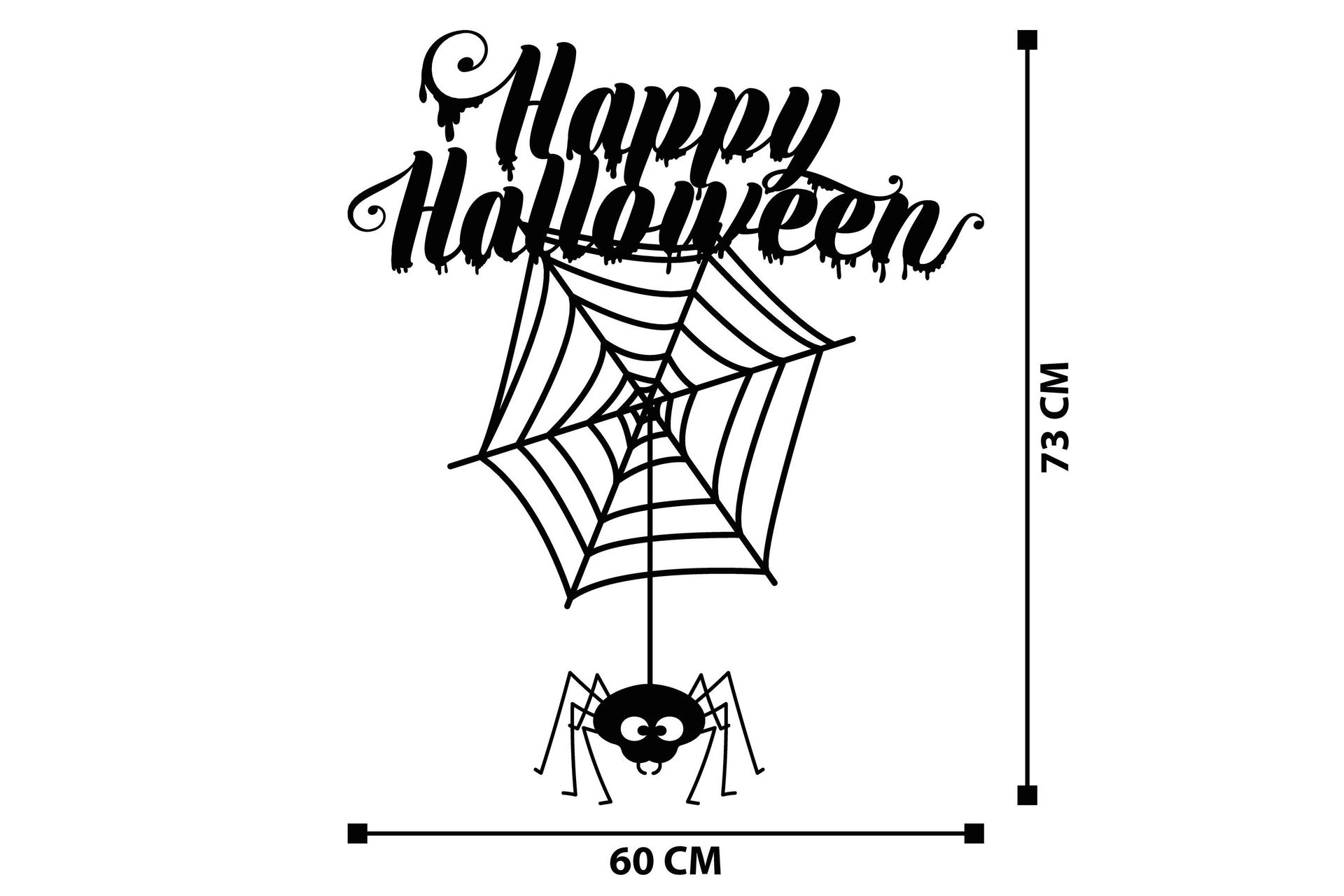 Halloween 3 Veggdekor - Svart - Innredning - Veggdekorasjon - Skilt - Metallskilt