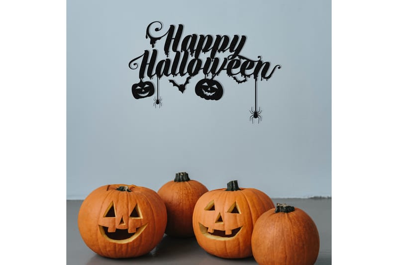 Halloween 5 Veggdekor - Svart - Innredning - Veggdekorasjon - Skilt - Metallskilt