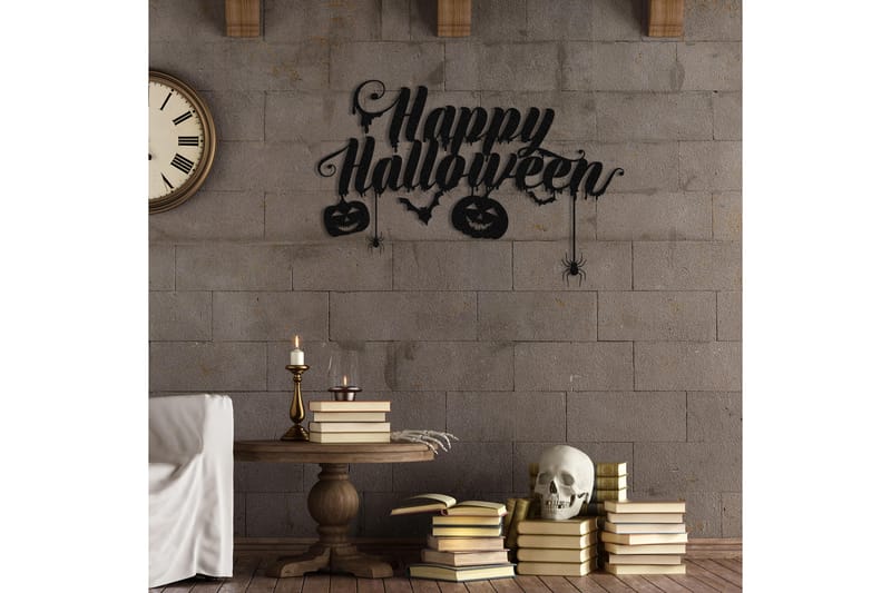 Halloween 5 Veggdekor - Svart - Innredning - Veggdekorasjon - Skilt - Metallskilt