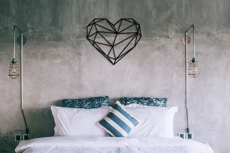 Heart Metal Decor Veggdekor, Svart