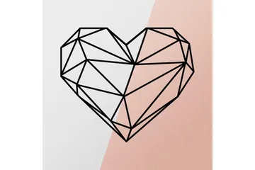 Heart Metal Decor Veggdekor - Svart - Innredning - Veggdekorasjon - Skilt - Metallskilt