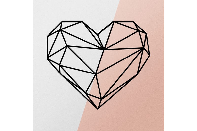 Heart Metal Decor Veggdekor - Svart - Innredning - Veggdekorasjon - Skilt - Metallskilt