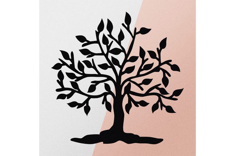 Heart Tree Veggdekor - Svart - Innredning - Veggdekorasjon - Skilt - Metallskilt