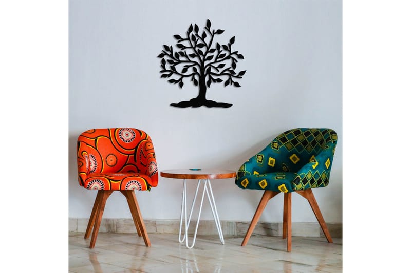 Heart Tree Veggdekor - Svart - Innredning - Veggdekorasjon - Skilt - Metallskilt