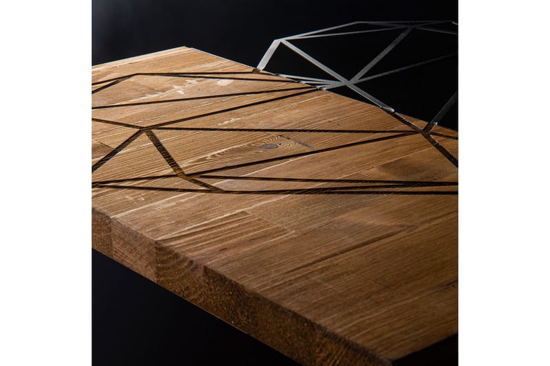 Heart Veggdekor - Svart/Valnøtt - Innredning - Veggdekorasjon - Skilt - Metallskilt