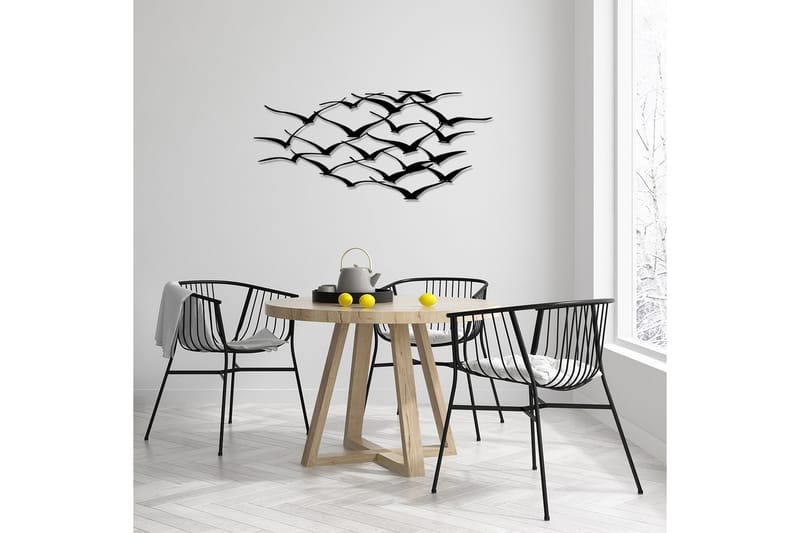 Herd Of Birds Veggdekor - Svart - Innredning - Veggdekorasjon - Skilt - Metallskilt