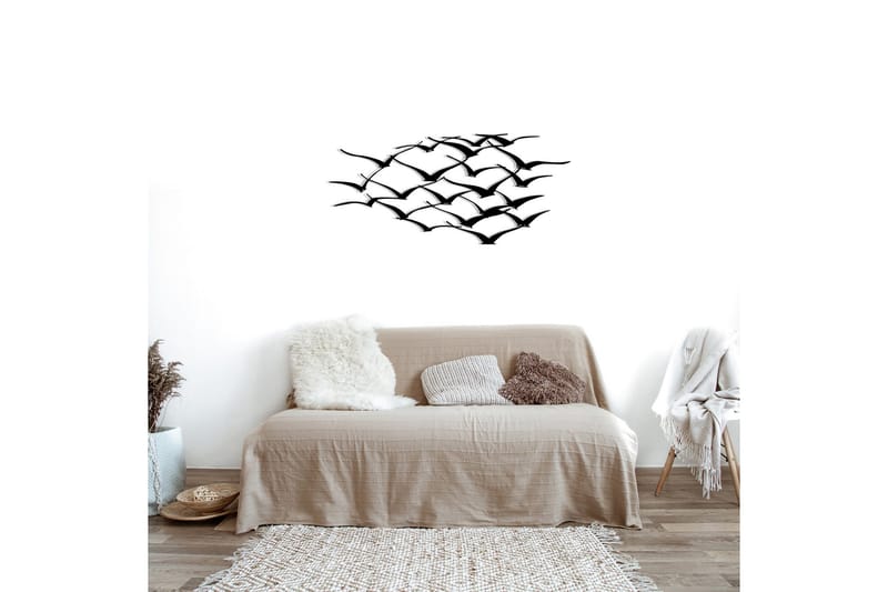 Herd Of Birds Veggdekor - Svart - Innredning - Veggdekorasjon - Skilt - Metallskilt