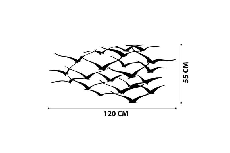 Herd Of Birds Veggdekor - Svart - Innredning - Veggdekorasjon - Skilt - Metallskilt